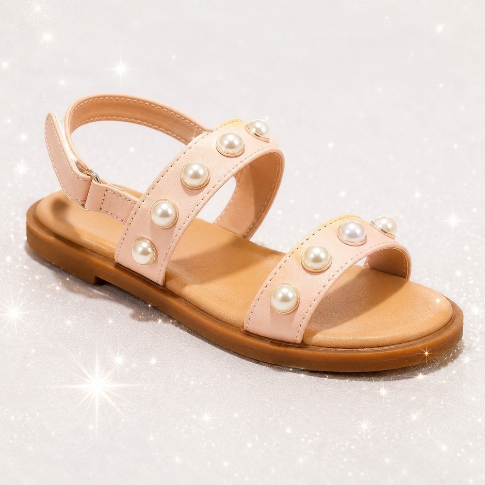 Little Girls Sandals by Cat & Jack Eve Pearl Blush Size 1 New With Tags